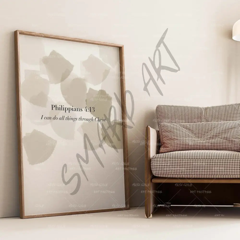 Philipians 4:13- Bible verse wall art and Christian wall art by Faith Girlie featuring faith-inspired designs, uplifting Scripture, and modern Christian home decor. Perfect for Christian living room decor, bedroom decor, office decor, prayer room decor, and meaningful Christian gifts for women and families.-Faith Girlie