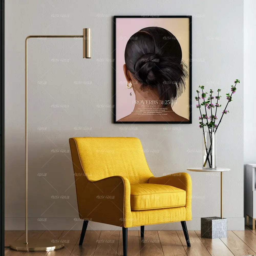 Proverbs 31:25-26- Bible verse wall art and Christian wall art by Faith Girlie featuring faith-inspired designs, uplifting Scripture, and modern Christian home decor. Perfect for Christian living room decor, bedroom decor, office decor, prayer room decor, and meaningful Christian gifts for women and families.-Faith Girlie