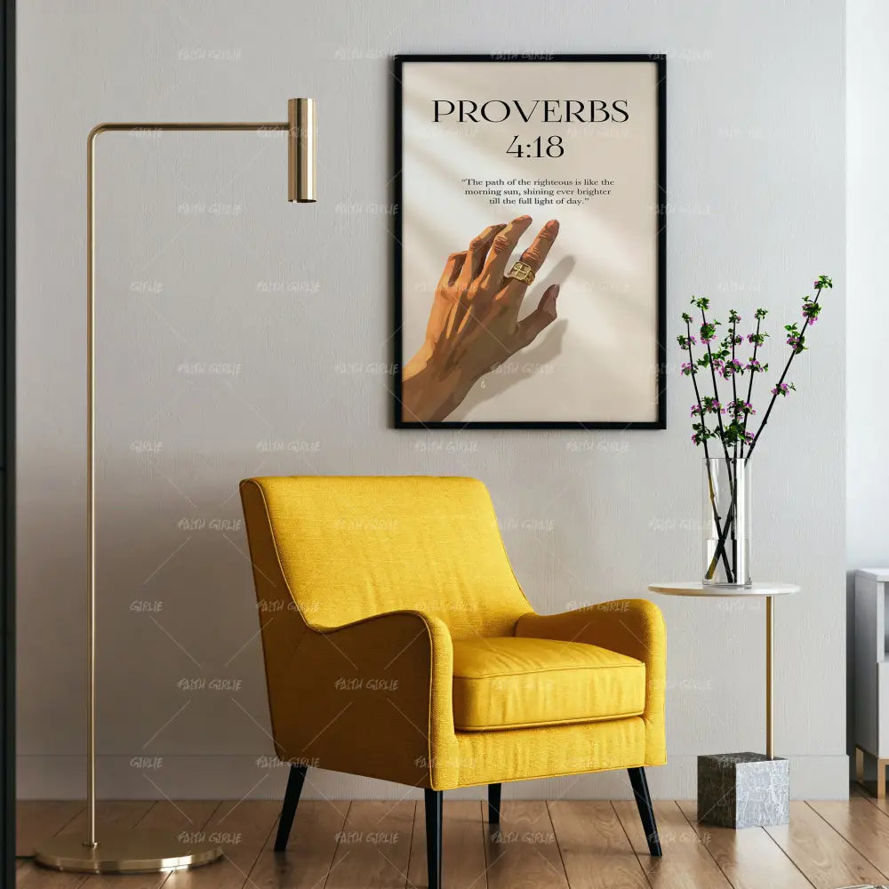 Proverbs 4:18- Bible verse wall art and Christian wall art by Faith Girlie featuring faith-inspired designs, uplifting Scripture, and modern Christian home decor. Perfect for Christian living room decor, bedroom decor, office decor, prayer room decor, and meaningful Christian gifts for women and families.-Faith Girlie