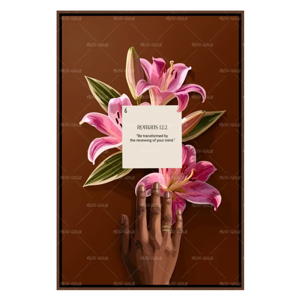Romans 12:2- Bible verse wall art and Christian wall art by Faith Girlie featuring faith-inspired designs, uplifting Scripture, and modern Christian home decor. Perfect for Christian living room decor, bedroom decor, office decor, prayer room decor, and meaningful Christian gifts for women and families.-Faith Girlie