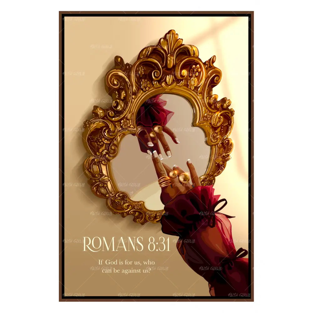 Romans 8:31- Bible verse wall art and Christian wall art by Faith Girlie featuring faith-inspired designs, uplifting Scripture, and modern Christian home decor. Perfect for Christian living room decor, bedroom decor, office decor, prayer room decor, and meaningful Christian gifts for women and families.-Faith Girlie