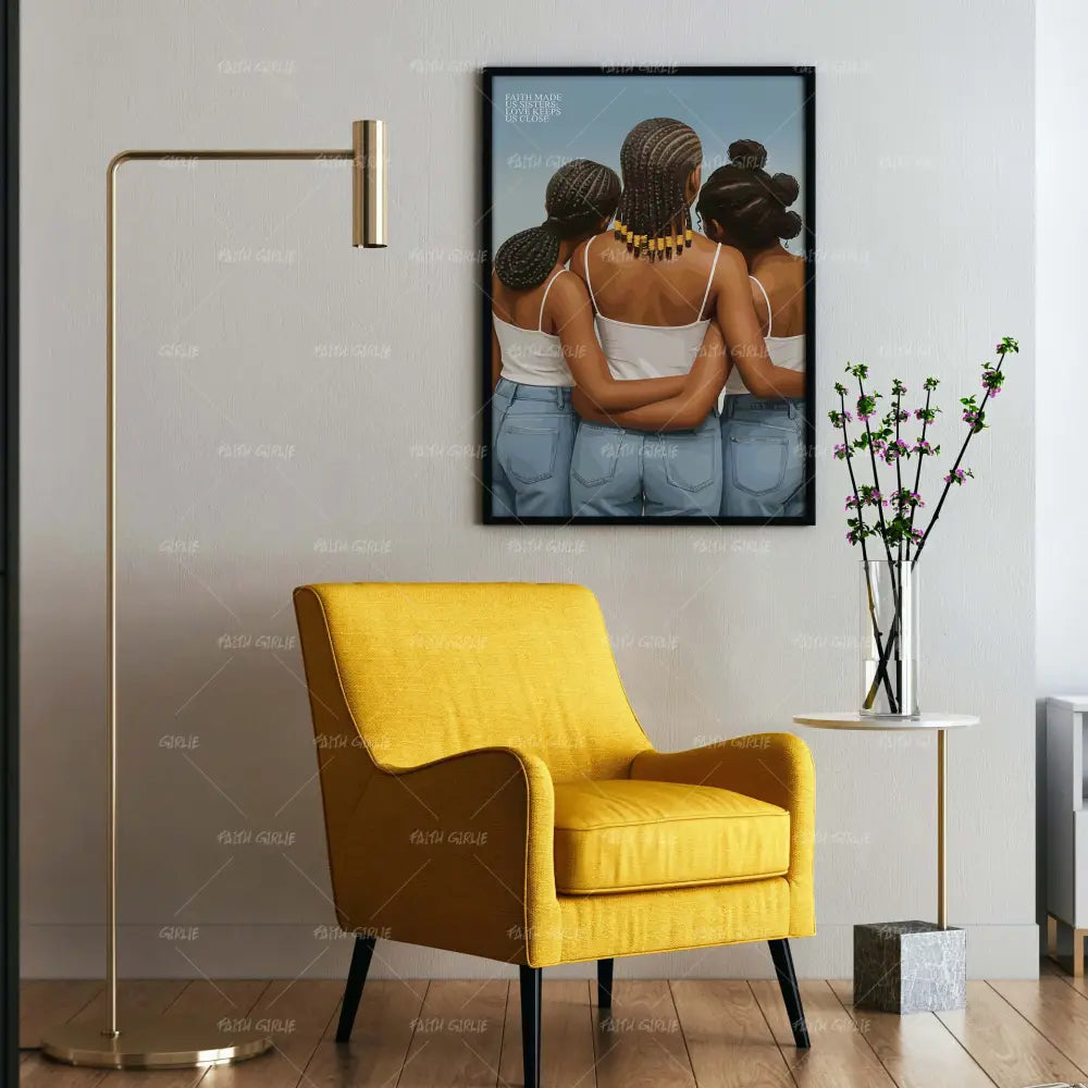 Sisters In The Son- Bible verse wall art and Christian wall art by Faith Girlie featuring faith-inspired designs, uplifting Scripture, and modern Christian home decor. Perfect for Christian living room decor, bedroom decor, office decor, prayer room decor, and meaningful Christian gifts for women and families.-Faith Girlie