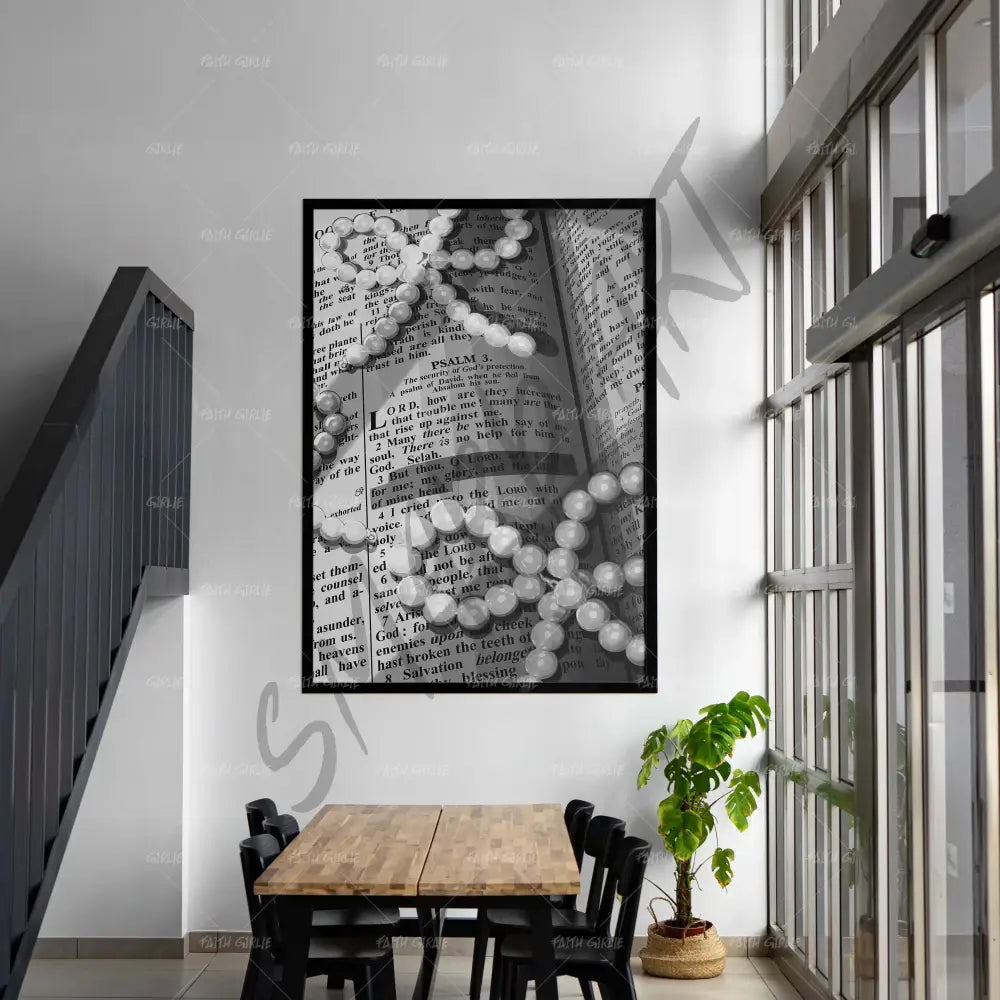 Surrounded By Grace B&W- Bible verse wall art and Christian wall art by Faith Girlie featuring faith-inspired designs, uplifting Scripture, and modern Christian home decor. Perfect for Christian living room decor, bedroom decor, office decor, prayer room decor, and meaningful Christian gifts for women and families.-Faith Girlie