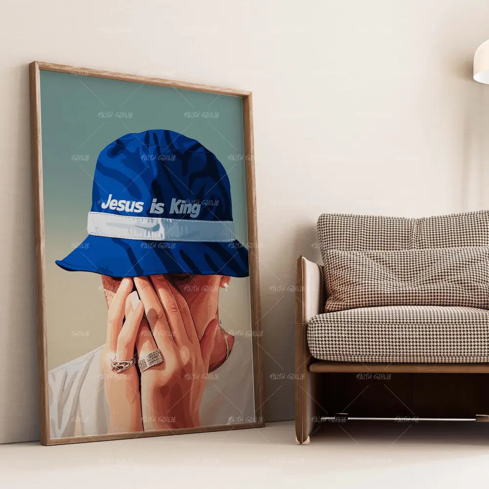 The Jesus Cap- Bible verse wall art and Christian wall art by Faith Girlie featuring faith-inspired designs, uplifting Scripture, and modern Christian home decor. Perfect for Christian living room decor, bedroom decor, office decor, prayer room decor, and meaningful Christian gifts for women and families.-Faith Girlie