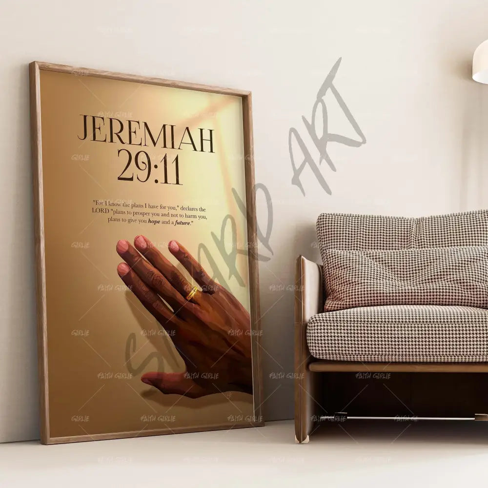 The Plan-Jeremiah 29:11- Bible verse wall art and Christian wall art by Faith Girlie featuring faith-inspired designs, uplifting Scripture, and modern Christian home decor. Perfect for Christian living room decor, bedroom decor, office decor, prayer room decor, and meaningful Christian gifts for women and families.-Faith Girlie