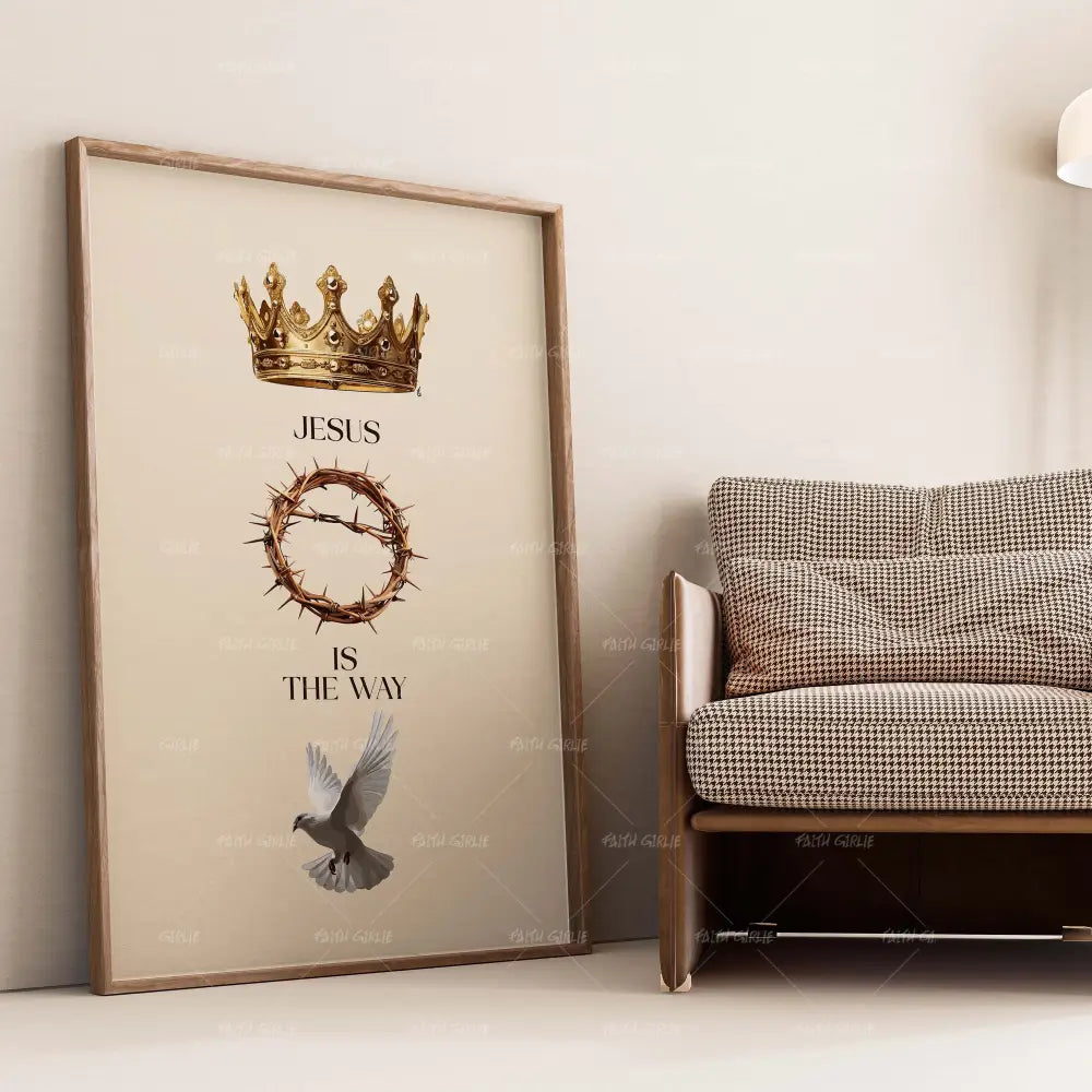 The Way- Bible verse wall art and Christian wall art by Faith Girlie featuring faith-inspired designs, uplifting Scripture, and modern Christian home decor. Perfect for Christian living room decor, bedroom decor, office decor, prayer room decor, and meaningful Christian gifts for women and families.-Faith Girlie
