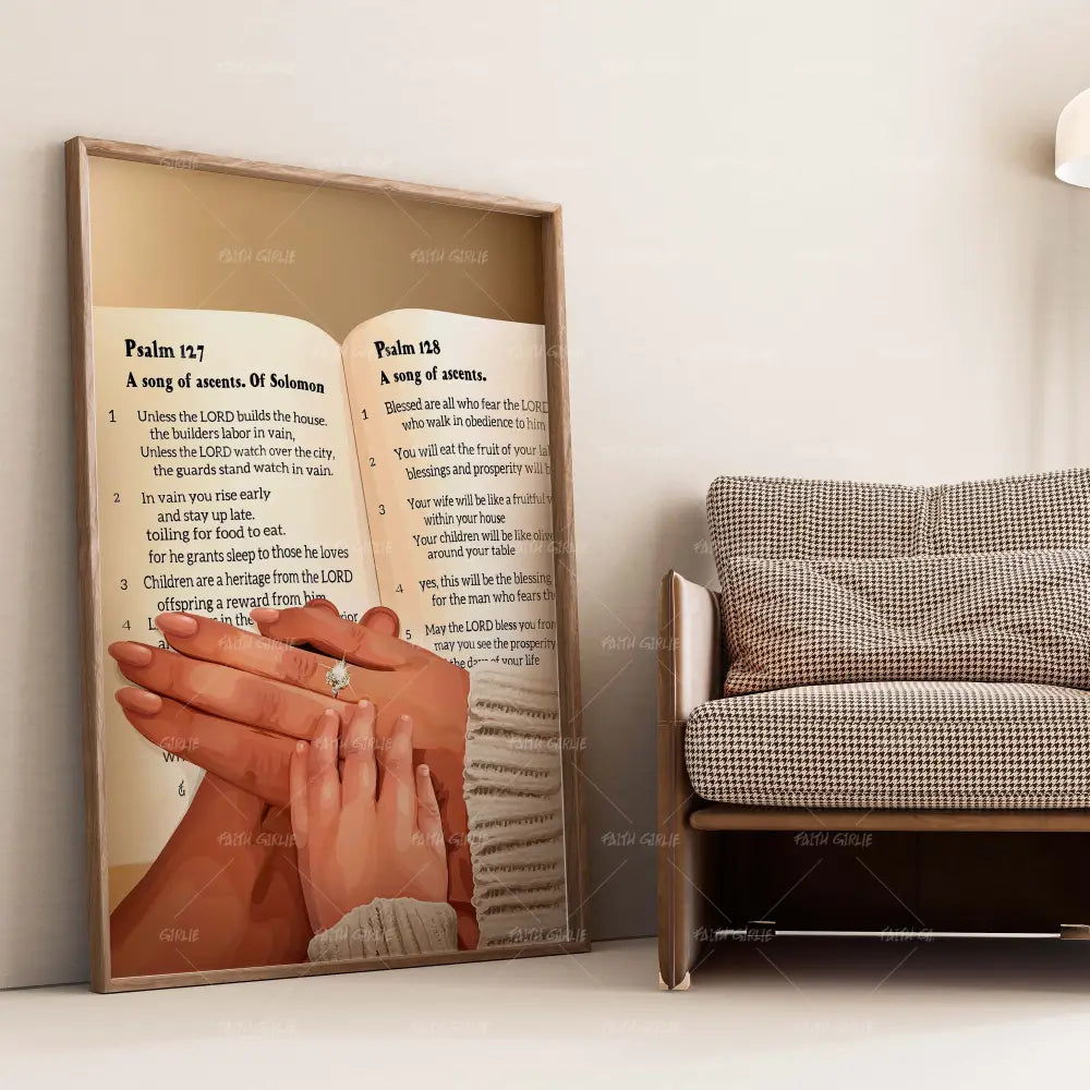 Three In His Hands- Bible verse wall art and Christian wall art by Faith Girlie featuring faith-inspired designs, uplifting Scripture, and modern Christian home decor. Perfect for Christian living room decor, bedroom decor, office decor, prayer room decor, and meaningful Christian gifts for women and families.-Faith Girlie