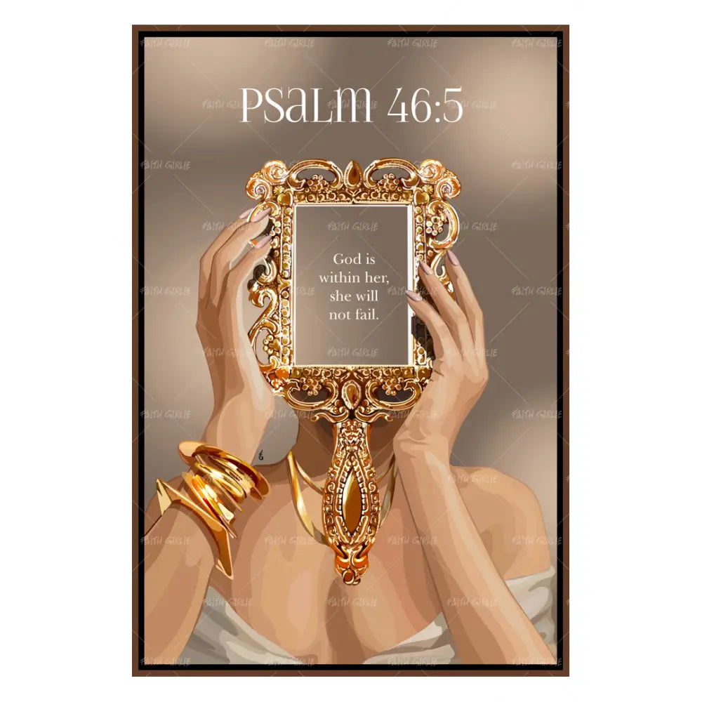 White Psalm 46:5 - Wall Art